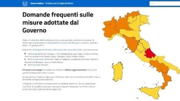 mappa zone rosse, zone arancioni, zone gialle dpcm 3 dicembre