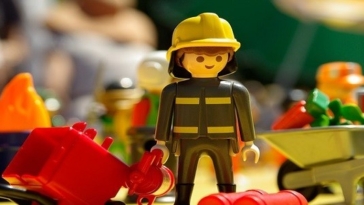playmobil, lavoro, tecnici