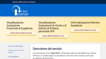 istanze online convocazioni supplenze