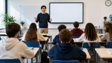 Scuola, insegnante, aula scolastica