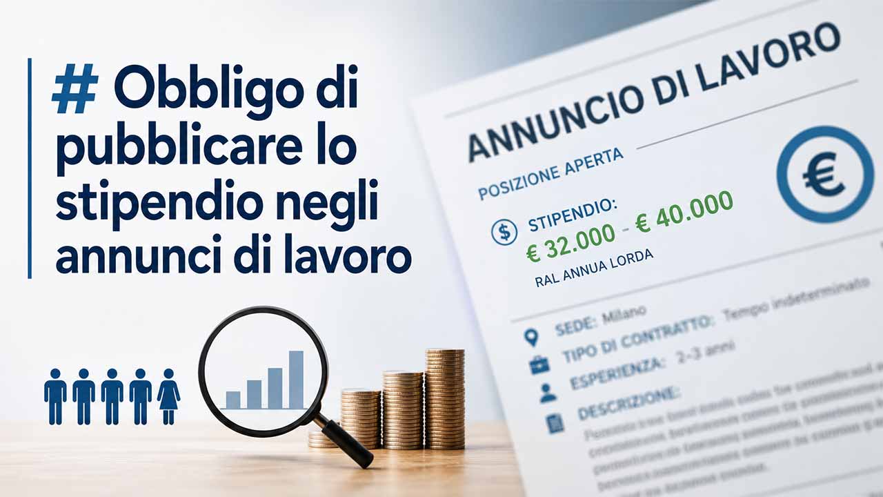 Obbligo pubblicare stipendio annunci lavoro