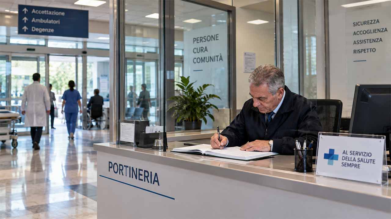 portierato, ospedale, addetto portineria