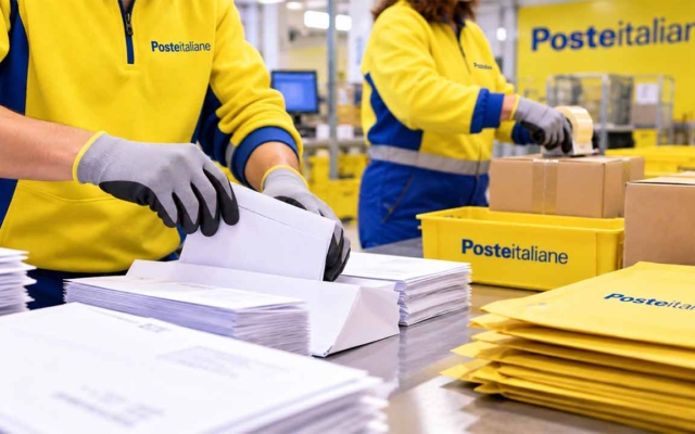 Poste italiane, addetti imbustamento, produzione
